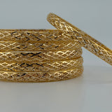 21K Yellow Gold Diamond Cut Bangles – Set of 6 | 42.51 g | Size Medium (Model 199735)