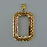 Beaded Double Row Bar Frame Pendant 17.18 grams | 199990