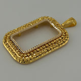Beaded Double Row Bar Frame Pendant 17.18 grams | 199990