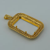 Beaded Double Row Bar Frame Pendant 17.18 grams | 199990