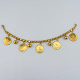 21k Gold Rashadi Charm Bracelet 13.91 grams | 203416