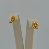Textured Gold Stud Earrings 4.03 grams | 200084