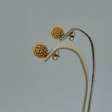Textured Gold Stud Earrings 4.03 grams | 200084