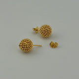 Textured Gold Stud Earrings 4.03 grams | 200084