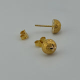 Textured Star Gold Stud Earrings 2.06 grams | 200011