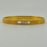 Radiant Diamond-Cut Gold Bangle 20.91 grams | 200012