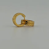 Textured Gold Hoop Earrings 3.63 grams | 199589