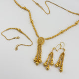 21k Gold Rose Bead Set Dropdown 38.65 grams | 205172