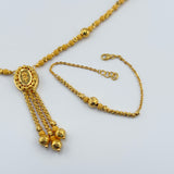 21k Gold Rose Bead Set Dropdown 38.65 grams | 205172