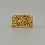 Straight Multi Row Gold Bead Ring 5.76 grams | 200102