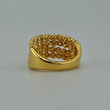 Straight Multi Row Gold Bead Ring 5.76 grams | 200102