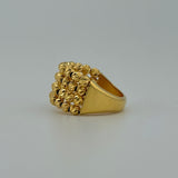 Straight Multi Row Gold Bead Ring 5.76 grams | 200102
