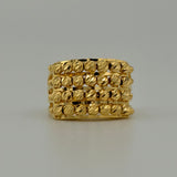 Four Row Faceted Bead Gold Ring 7.21 grams | 200106