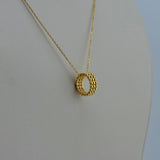 Beaded Infinite Circle Gold Necklace 4.78 grams | 200109