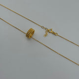 Beaded Infinite Circle Gold Necklace 4.78 grams | 200109