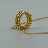 Beaded Infinite Circle Gold Necklace 4.78 grams | 200109