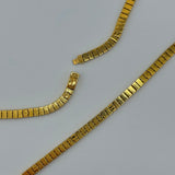 Structured Ribbed Gold Statement Necklace 26.83 grams | 199460