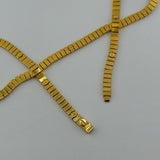 Structured Ribbed Gold Statement Necklace 26.83 grams | 199460