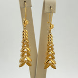 21k Gold Floral Earrings 8.36 grams | 205173