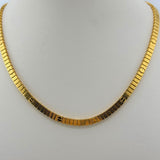 Structured Ribbed Gold Statement Necklace 26.83 grams | 199460
