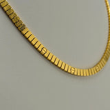 Structured Ribbed Gold Statement Necklace 26.83 grams | 199460