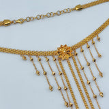 21k Gold Choker single Flower 18.0 grams | 205176