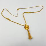Flower and Bead Necklace 21k Gold 13.15 grams | 205177