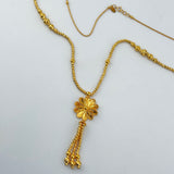 Flower and Bead Necklace 21k Gold 13.15 grams | 205177