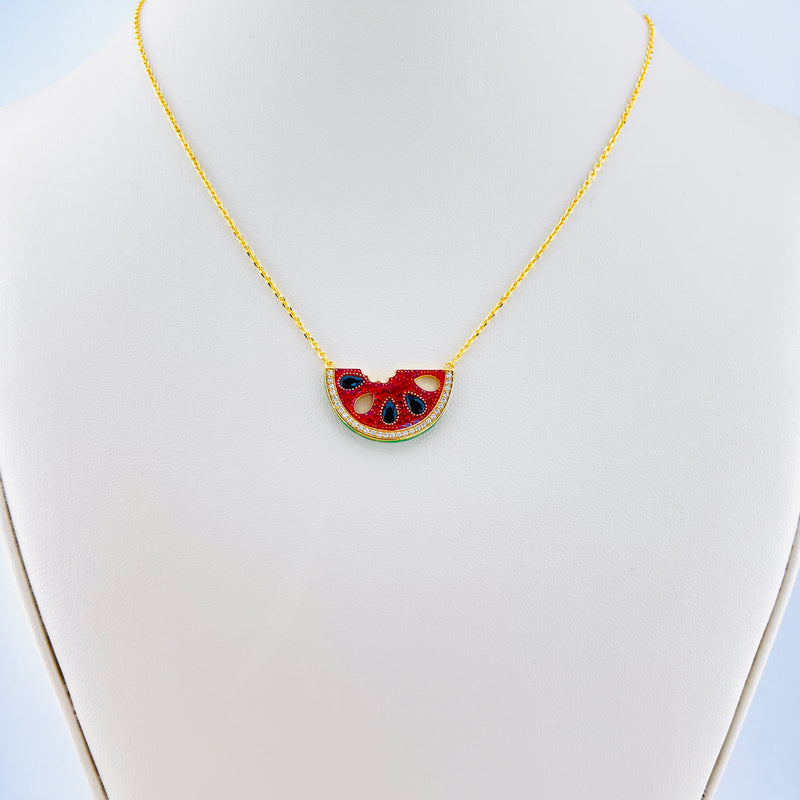 Watermelon Gold Necklace
