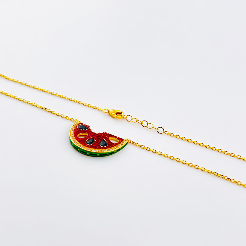 Watermelon Gold Necklace