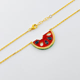 Watermelon Gold Necklace