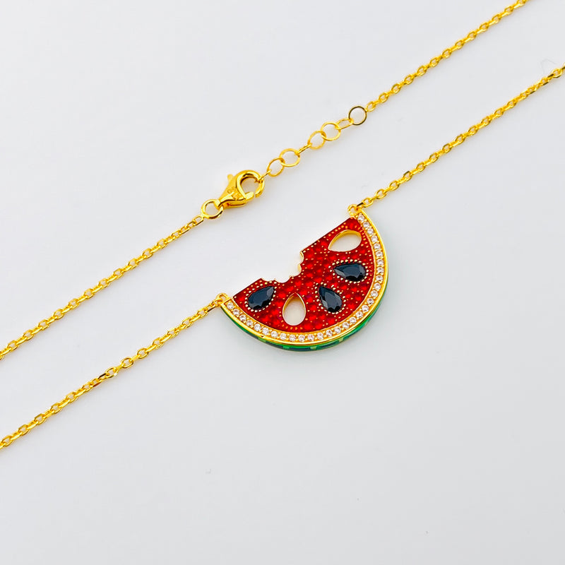 Watermelon Gold Necklace