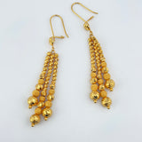 21k Gold Bead Earrings Dropdown 12.6 grams | 205266