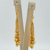 21k Gold Bead Earrings Dropdown 12.6 grams | 205266