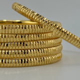 21K Yellow Gold Modern Bangles – Set of 6 | 60.21 g | Size LARGE (Model 200256)