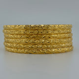 21K Textured Stackable Bangles – Set of 6 | 40.27 g | Size LARGE (Model 200274)