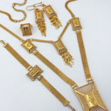 21k Gold Luxury Full Set Rose Flower 89.28 grams | 205434