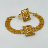 21k Gold Luxury Full Set Rose Flower 89.28 grams | 205434