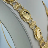 Klada Lira Coin Statement Necklace 119.09 grams | 200322