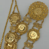 Klada Lira Coin Statement Necklace 119.09 grams | 200322