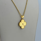 Extra Large Clover pendant Gold Necklace 8.15 grams | 200328