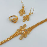 21k Gold Floral Graduating Full Set 34.72 grams | 205520