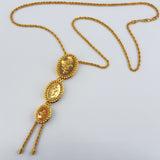 21k Gold 3 Level Rose Flower Necklace 38.24 grams | 205528