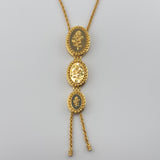21k Gold 3 Level Rose Flower Necklace 38.24 grams | 205528