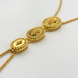 21k Gold 3 Level Rose Flower Necklace 38.24 grams | 205528