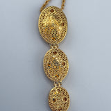 21k Gold 3 Level Rose Flower Necklace 38.24 grams | 205528