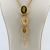 21k Gold 3 Level Rose Flower Necklace 38.24 grams | 205528
