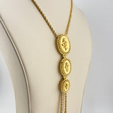 21k Gold 3 Level Rose Flower Necklace 38.24 grams | 205528