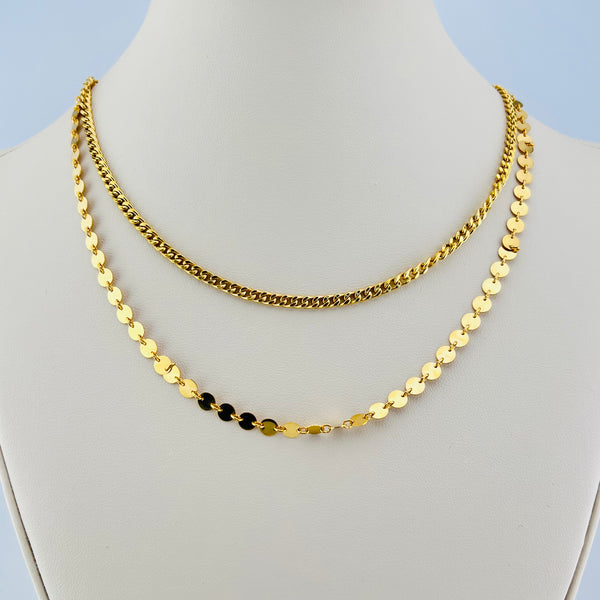 Modern 2 in 1 Gold Necklace