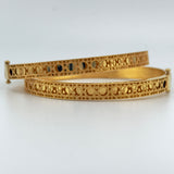Single 21k Gold Cuff Mediterranean Design sz Large | 205560
